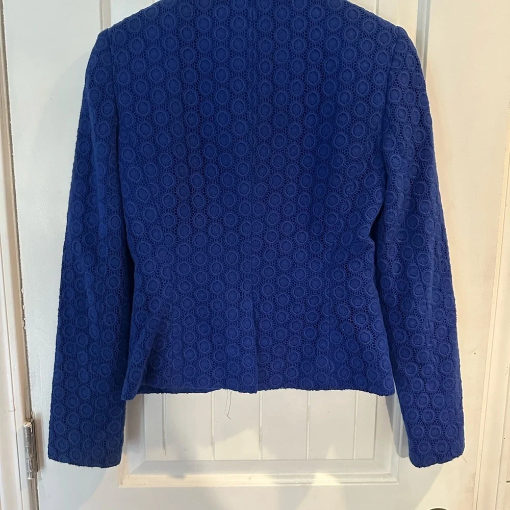 Calvin Klein Royal Blue Patterned Blazer - Picture 4 of 4